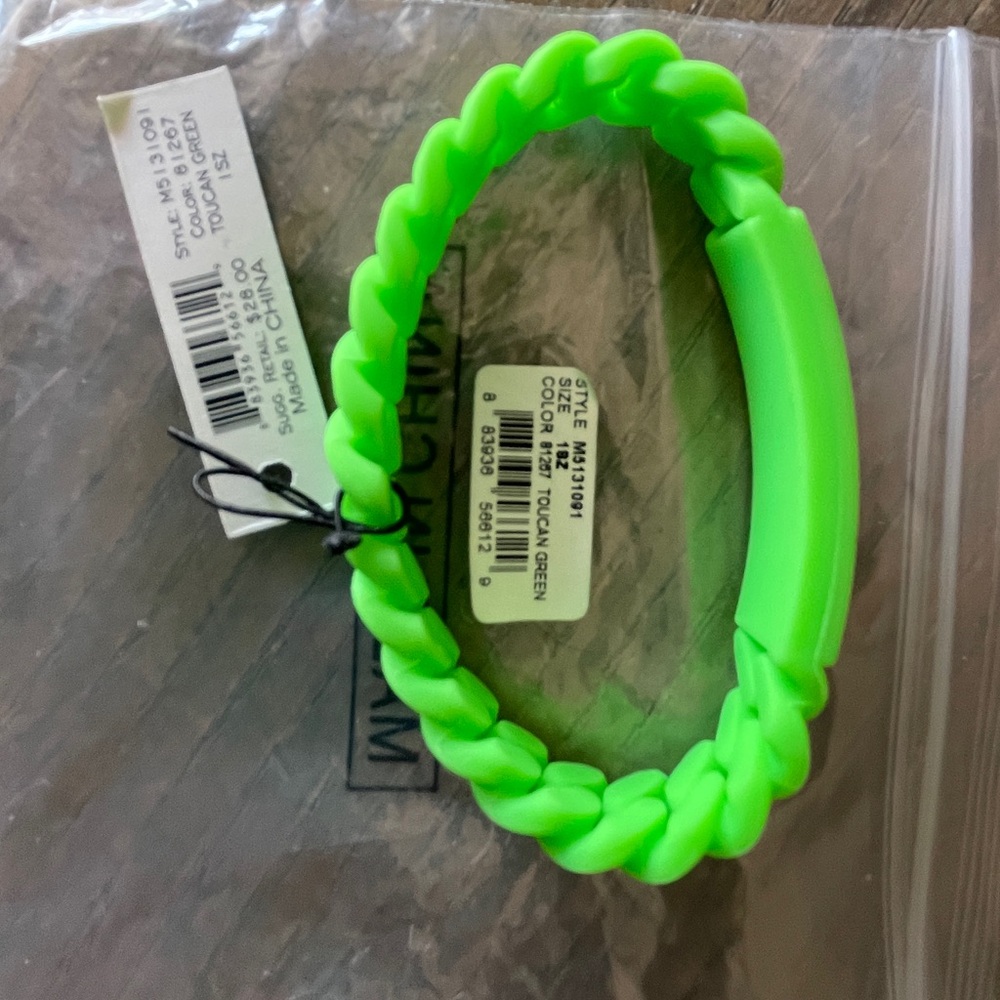 Neon Green Braided Bracelet